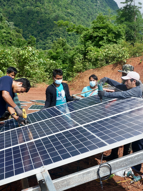 Installing a solar panel array